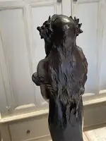 Fée Des Glaces: A Polychrome Metal Figure of an Ice Maiden C-For Sale