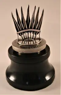 Solid Silver 'Seven Feathers' Automobile Radiator/Bonnet Mas-For Sale
