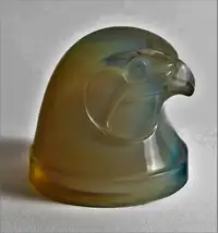 Extremely Rare 'Tete d'Epervier' Car Mascot in Blue/Amber Op-For Sale