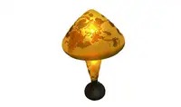 A Superb Art Nouveau French Cameo Glass Illuminated Lamp and-Sold
