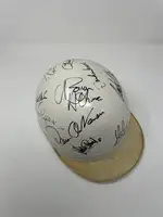 1950s Style Race Helmet with Multiple Signatures Including S-Sold