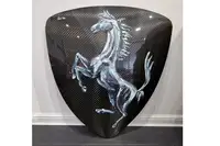 Original Prancing Horse on Carbon Fibre Sheild Artwork by Pa-For Sale