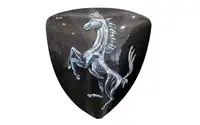 Original Prancing Horse on Carbon Fibre Sheild Artwork by Pa-For Sale