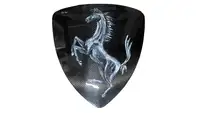 Original Prancing Horse on Carbon Fibre Sheild Artwork by Pa-For Sale
