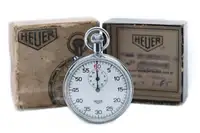 Heuer Stopwatch Complete with Box and Paperwork-Sold
