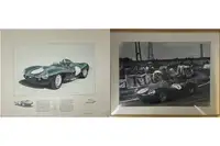 Jaguar D-Type at Le Mans and Buckingham Print of Jaguar D-Ty-Sold