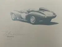 Jaguar D-Type at Le Mans and Buckingham Print of Jaguar D-Ty-Sold