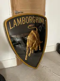 Substantial Illuminated Lamborghini Shield-For Sale