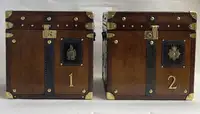 A Pair of Substantial Army and Navy Steamer Trunks-Sold
