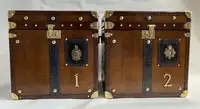 A Pair of Substantial Army and Navy Steamer Trunks-Sold