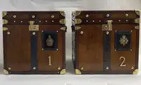 A Pair of Substantial Army and Navy Steamer Trunks-Sold