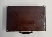 Small Crocodile Skin Case bearing the Initials A.R.