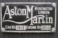 A Large Cold Caste Aluminium Aston Martin Chassis Plate-For Sale