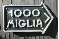 Cold Caste Aluminium Mille Miglia Sign-Sold