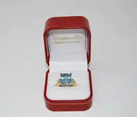 Aquamarine and Diamond Ring