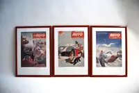 Three Framed Das Auto Magazine Cover Prints*