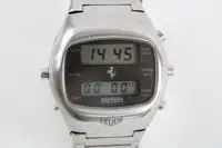 1977-78 Heuer Ferrari Chronosplit 102.703 Quartz LCD Watch 1-For Sale