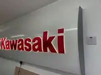 c1990 Kawasaki Outdoor Dealer Sign-Sold