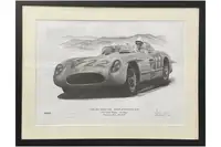 Rare Stirling Moss-Signed 1955 Mille Miglia 722 Mercedes-Ben-Sold