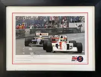 Mansell Versus Senna Monaco 1992 Signed by Nigel Mansell OBE-Sold