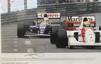 Mansell Versus Senna Monaco 1992 Signed by Nigel Mansell OBE-Sold