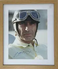 Jauan Manuel Fangio-Signed Colour Photographic Portrait-Sold