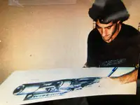 Very Rare Print Hand-Signed by Ayrton Senna-For Sale