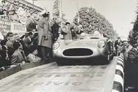 Very Large Black and White Canvas of Stirling Moss and Denis-Sold