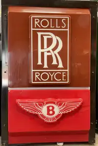 Very Large Illuminated Original Rolls-Royce Dealership Sign-Sold