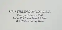 Stirling Moss Victory at Monaco 1961-Sold