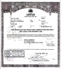 1998 Lotus Elise Sport 190-Sold