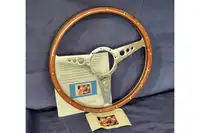 Sir Stirling Moss. Signed Wood-Rim 3-Spoke Alloy Steering Wh-Sold