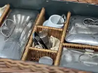 Edwardian Wicker Picnic Basket-Sold