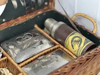 Edwardian Wicker Picnic Basket-Sold