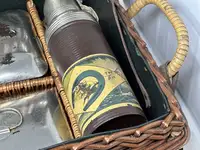 Edwardian Wicker Picnic Basket-Sold