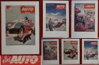 Three Framed 1949/50 Das Auto Magazine Cover Prints*-For Sale