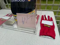 Ayrton Senna Replica Helmet, Gloves, Race Suit and His Signa-Sold