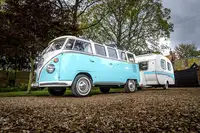 1964 Volkswagen 21 Window Deluxe Samba Microbus with 1970 Yv-Sold