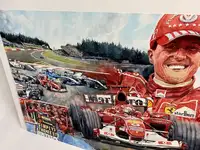 Michael Schumacher Tribute '7 Volte Campione del Mondo' Orig-For Sale