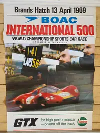 A Large Collection of Motor Racing Posters from the 1960s an-Sold