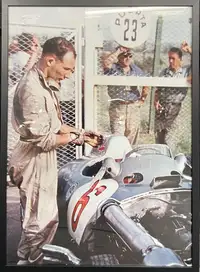 c.1955 Substantial Photographic Image of Sir Stiring Moss Be-For Sale