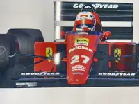 Alloy Plaque Ferrari F1 640 Silhouette - Signed by Nigel Man-For Sale