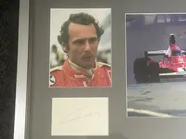 James Hunt & Niki Lauda 'Rivals' Autograph Presentation-For Sale