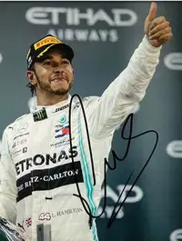 Sir Lewis Hamilton-Signed Framed Photograph-For Sale