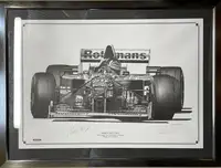 Four Large Damon Hill Limited Edition Prints by Alan Stammer-For Sale