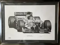 Four Large Damon Hill Limited Edition Prints by Alan Stammer-For Sale