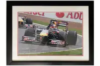 Sebastian Vettel-Signed Red Bull Framed Photo Presentation-For Sale