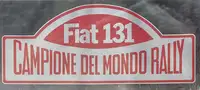 Large Framed and Glazed Fiat 131 Abarth Rally Car Poster-For Sale