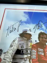 Three World Champions-Signed Photograph Estoril 1986-For Sale