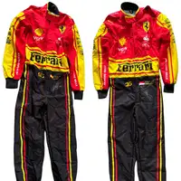 A Pair of Replica Ferrari Race Suits, Individually Signed by-Sold
